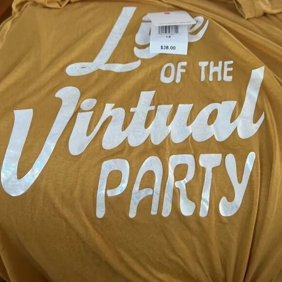 Pretty Rebel Long Sleeve T Shirt Size 1x‎ Life Is a Virtual Party Logo Shirt - Picture 3 of 4